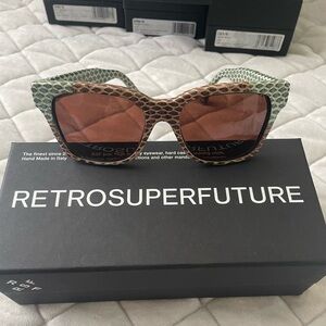 Green snake print Retrosuperfuture sunglasses